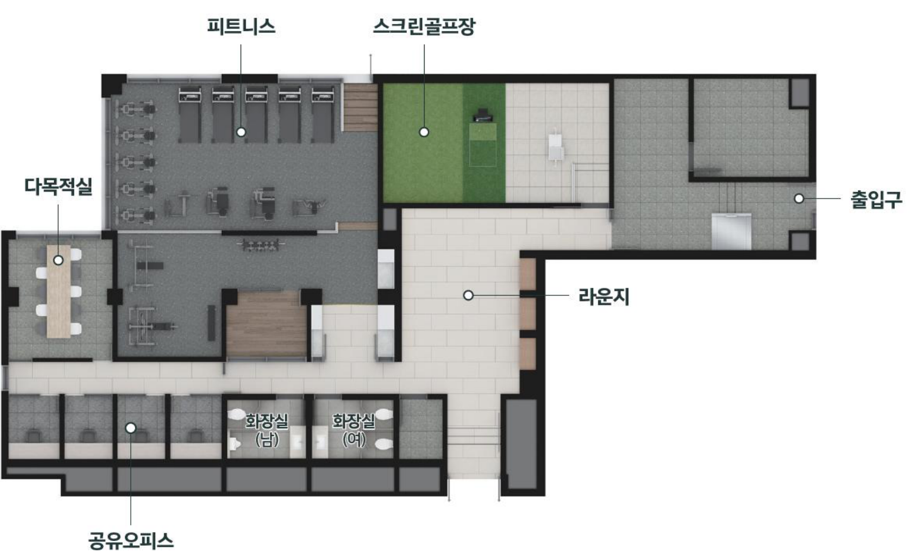 2층 주민공동시설 평면