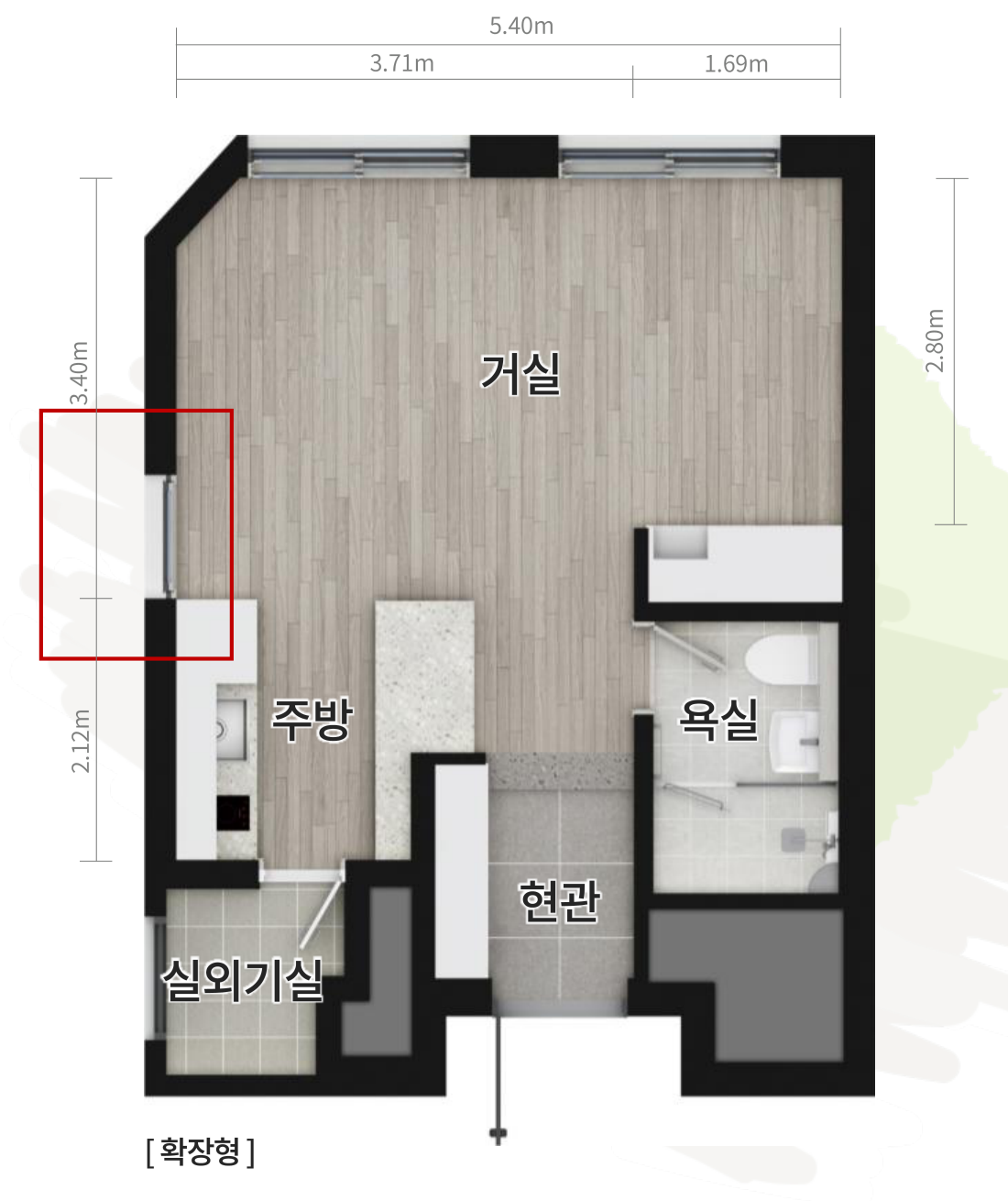 신대방역 더하이브 퍼스트 아파트형주택 24B 평면도
